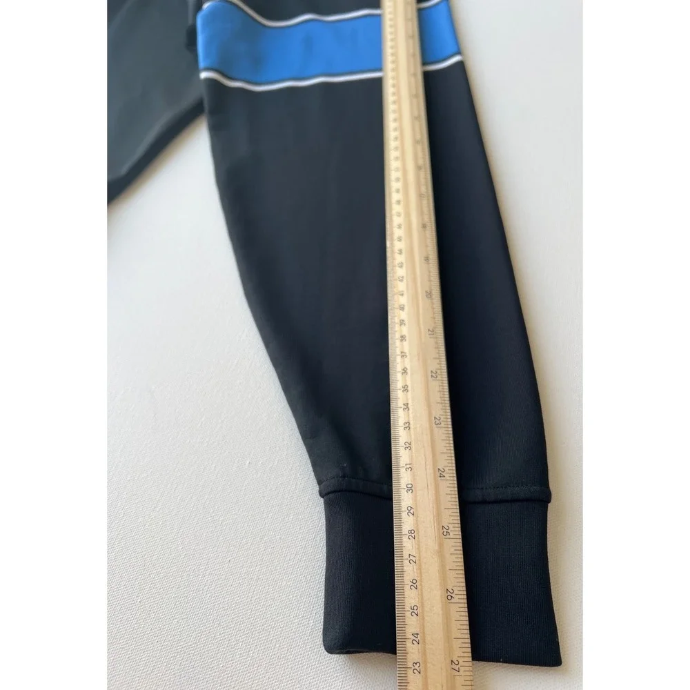 FootJoy 1/4 Zip Golf Pullover Mens Medium Long Sleeve Black Blue Performance